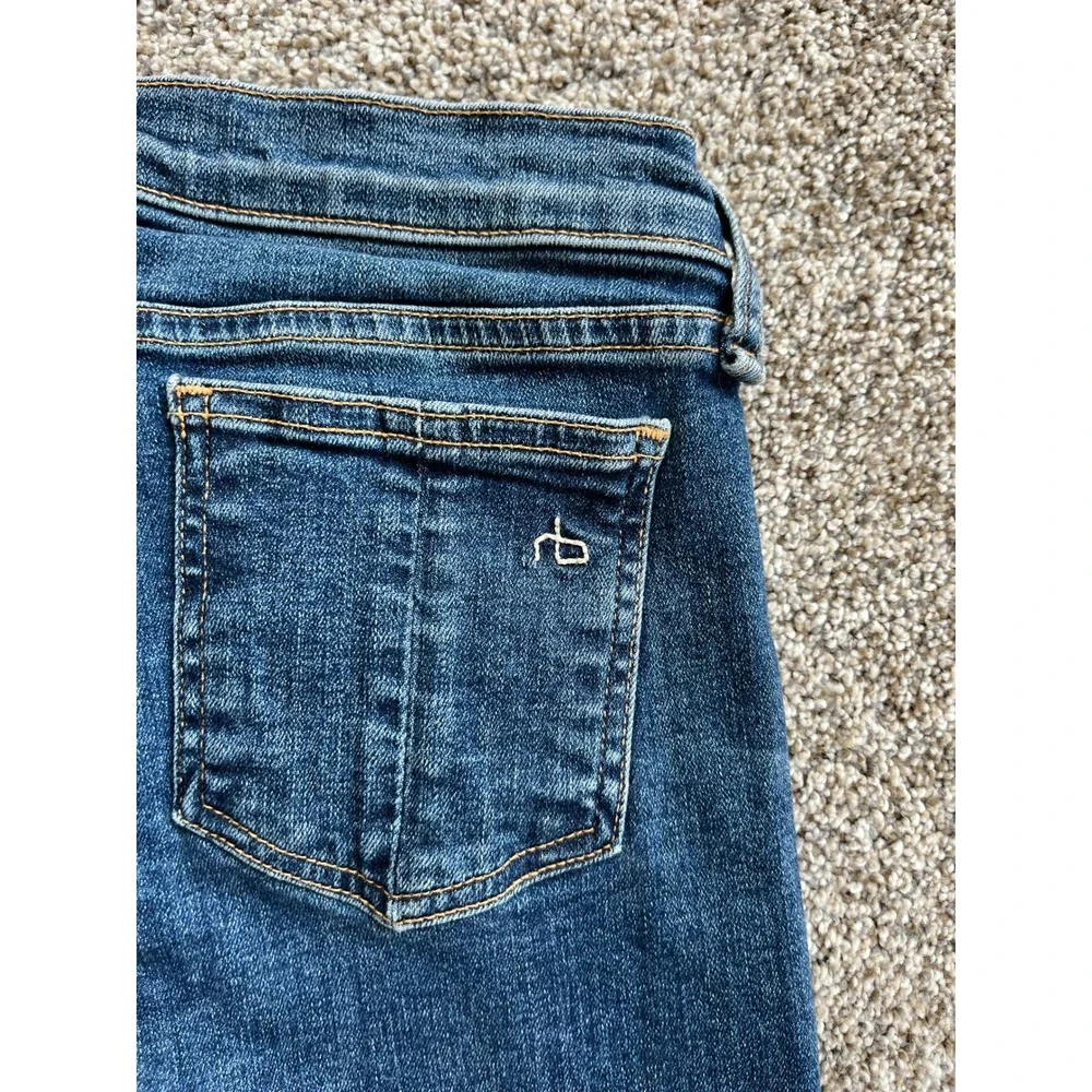 Rag & Bone JEAN Capri Skinny Jeans Dark Indigo Wash‎ Size 27 Made in USA